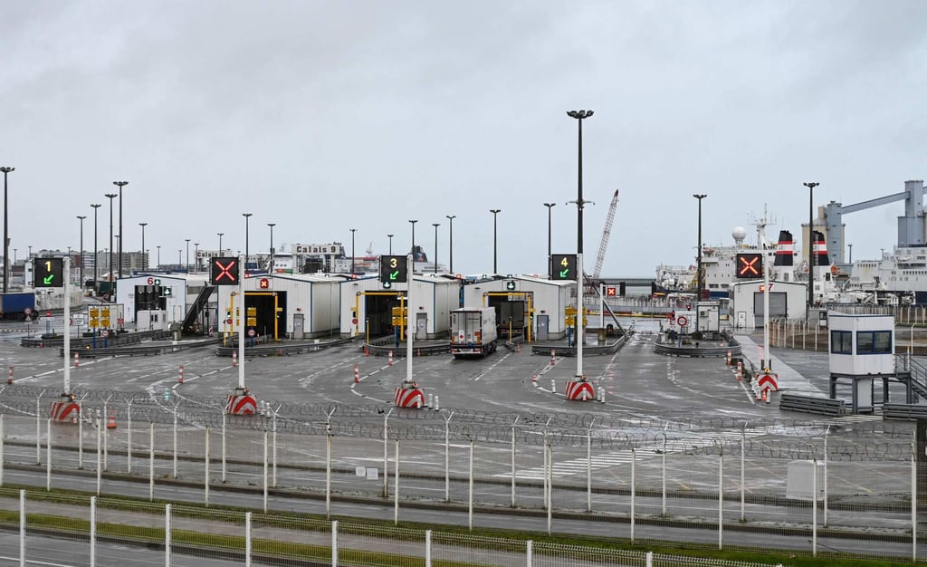 Trucks queue at the Eurotunnel Calais Terminal in Calais, France, in December 2020. Photo: AFP Trucks queue at the Eurotunnel Calais Terminal in Calais, France, in December 2020. Photo: AFP