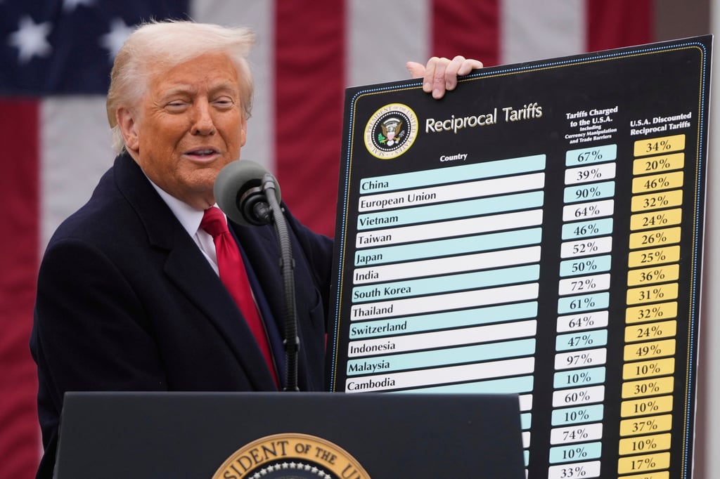 US President Donald Trump announces new tariffs at the White House on April 2, 2025. Photo: AP US President Donald Trump announces new tariffs at the White House on April 2, 2025. Photo: AP