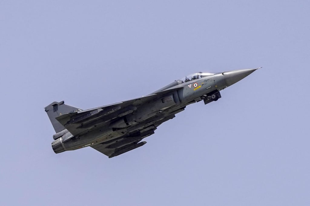 The Indian Air Force’s HAL Tejas fighter jet takes part in a bilateral air exercise in Jodhpur on September 20. Photo: AFP