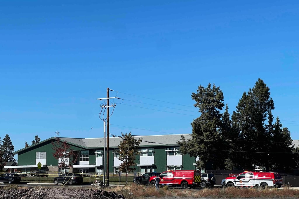 Police tape is placed outside Silver Rail Elementary, where a shooting took place on Thursday. Photo: AP Police tape is placed outside Silver Rail Elementary, where a shooting took place on Thursday. Photo: AP