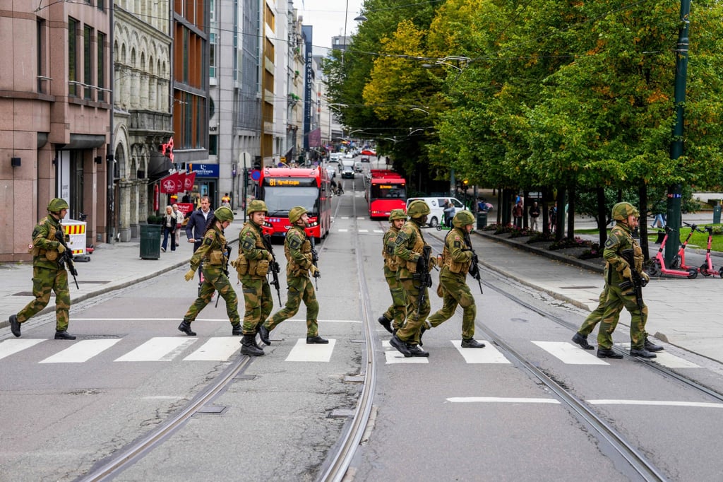 Soldiers from the Oslo and Akershus Home Guard District take part in an exercise in and around the Norwegian capital on September 14. Photo: AFP