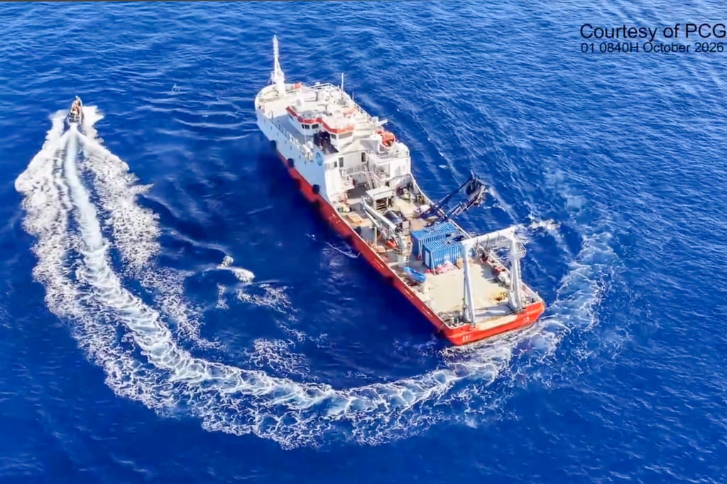 A Philippine coastguard boat near a Chinese civilian research vessel, which was conducting operations in waters off the Philippines’ Batanes Islands, according to Philippine coastguard spokesman Jay Tarriela on October 1. Photo: X/Jay Tarriela A Philippine coastguard boat near a Chinese civilian research vessel, which was conducting operations in waters off the Philippines’ Batanes Islands, according to Philippine coastguard spokesman Jay Tarriela on October 1. Photo: X/Jay Tarriela
