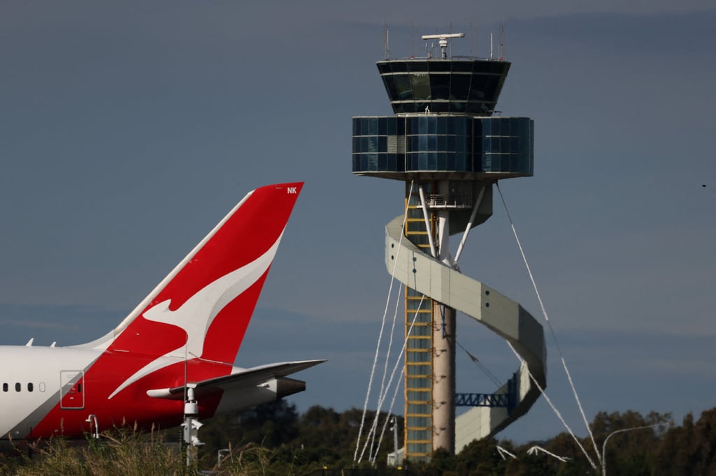 An air traffic control tower at Sydney Kingsford Smith, the city’s main airport. Photo: Reuters
