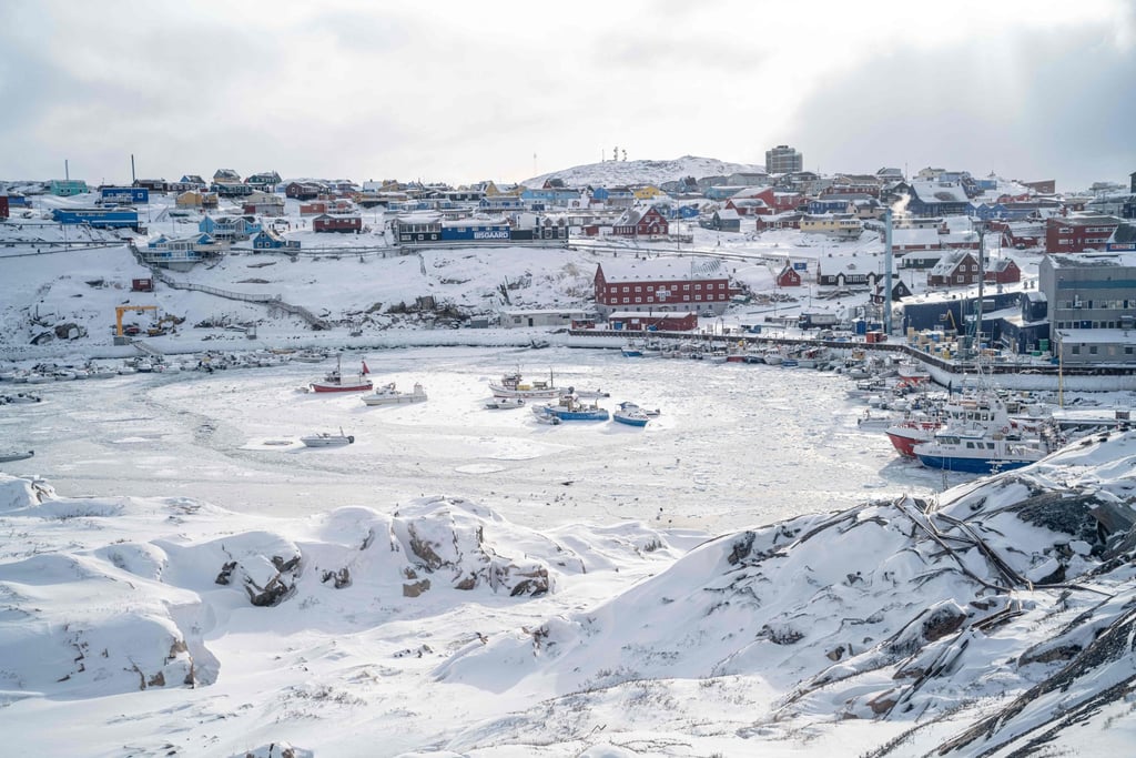 The Greenland port of Ilulissat in March. Photo: AFP The Greenland port of Ilulissat in March. Photo: AFP