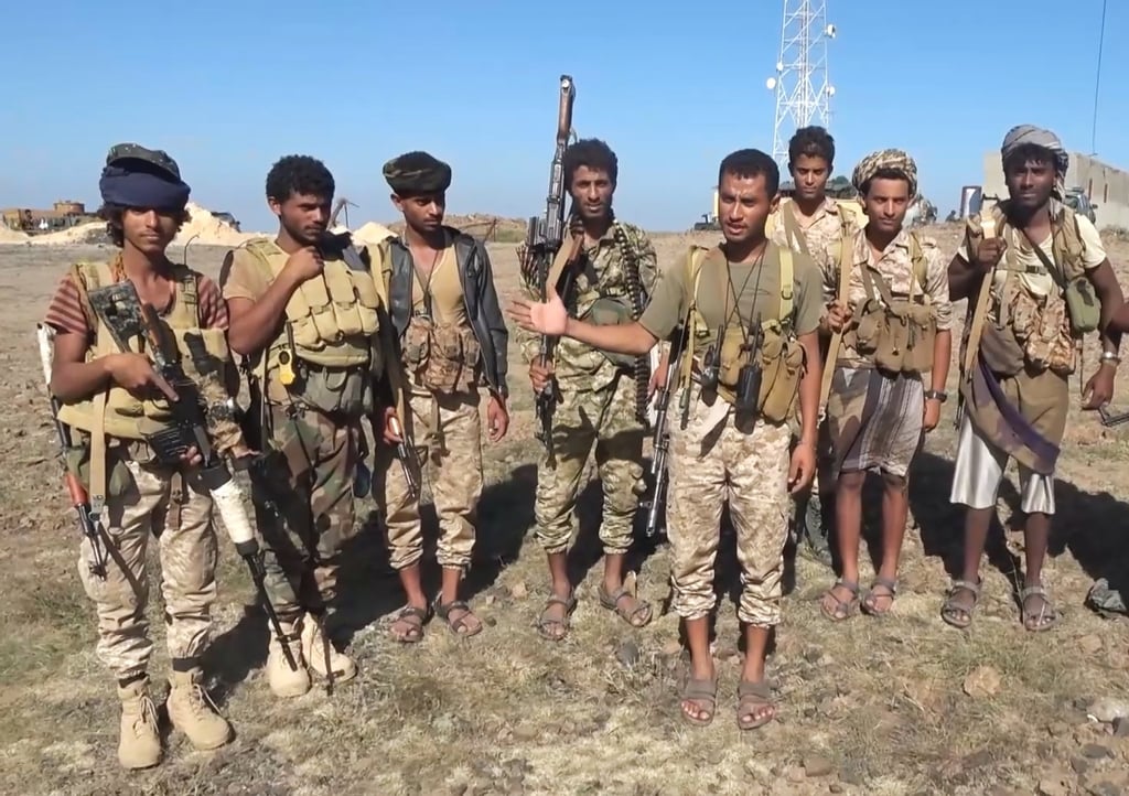 A handout screen grab from a video from the Houthi-run al-Masirah TV shows Houthi fighters participating in an offensive against Saudi-backed Yemeni forces in Taiz province, Yemen. Photo: via EPA A handout screen grab from a video from the Houthi-run al-Masirah TV shows Houthi fighters participating in an offensive against Saudi-backed Yemeni forces in Taiz province, Yemen. Photo: via EPA