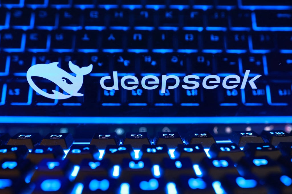 The DeepSeek logo is seen against a keyboard background in this illustration taken October 19, 2026. Photo: Reuters The DeepSeek logo is seen against a keyboard background in this illustration taken October 19, 2026. Photo: Reuters