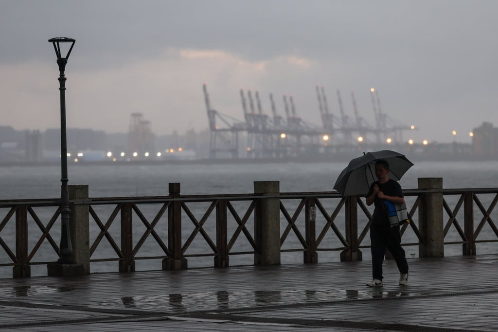 The storm is moving towards waters east of Taiwan, prompting flight cancellations and schedule changes. Photo: EPA