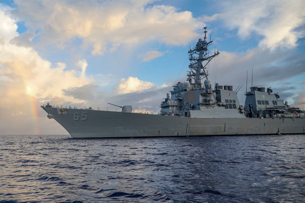 The guided-missile destroyer USS Benfold conducts operations in the Philippine Sea in June 2022. Photo: US Navy via AP The guided-missile destroyer USS Benfold conducts operations in the Philippine Sea in June 2022. Photo: US Navy via AP