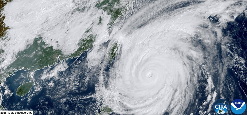 Typhoon Champi swirls over the Philippine Sea, as seen from space on Thursday. Photo: Handout via Reuters
