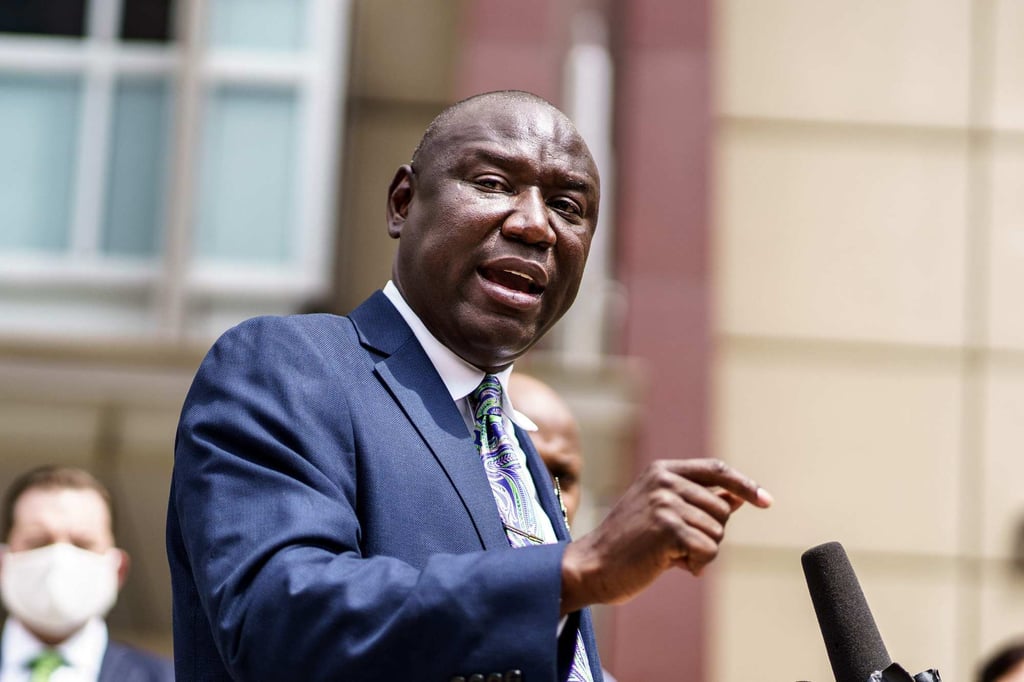 Lawyer Ben Crump speaks at a press conference on a separate case outside the federal courthouse in July 2020. Photo: AFP