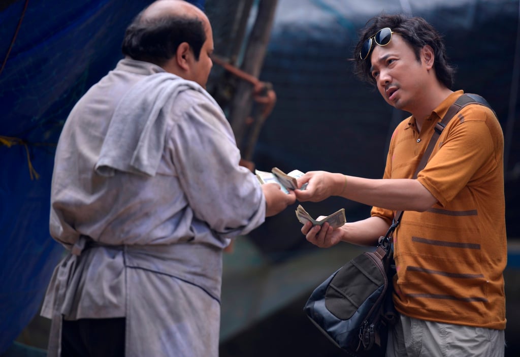 A scene from “Dying to Survive” depicting the protagonist sourcing generic cancer medications from an Indian pharmaceutical manufacturer. Photo: Dirty Monkey Films Group/Tiffany Li