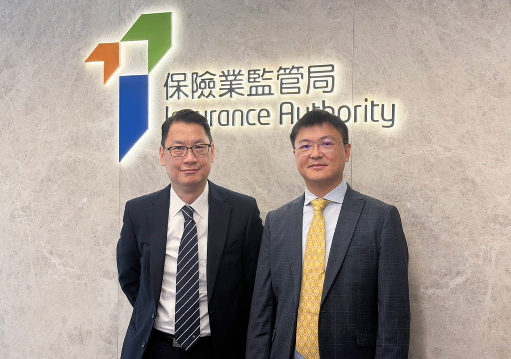 Insurance Authority’s executive director of long term business, Marty Lui, and acting head of conduct supervision, Alan Wu. Photo: Zoe Chan Insurance Authority’s executive director of long term business, Marty Lui, and acting head of conduct supervision, Alan Wu. Photo: Zoe Chan