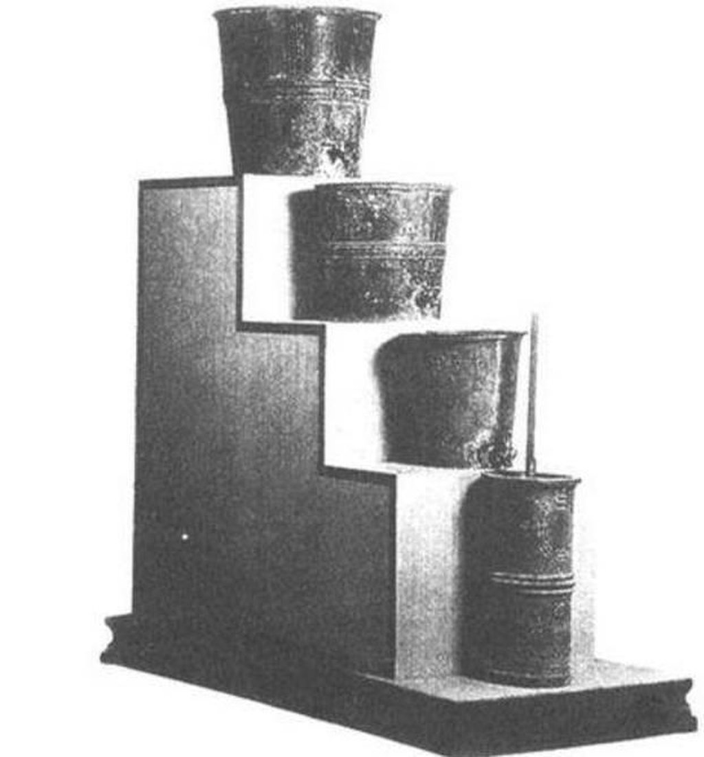 To keep perfect time, ancient Chinese engineers developed a clever multi-bucket dripping system that maintained constant water pressure. Photo: Zhihu To keep perfect time, ancient Chinese engineers developed a clever multi-bucket dripping system that maintained constant water pressure. Photo: Zhihu