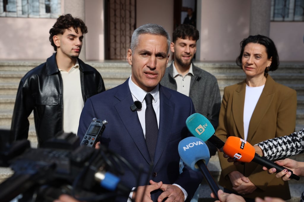 Independent presidential candidate Andrey Gyurov who is backed by the pro-Western reformist opposition, speaks to journalists after casting his vote in Blagoevgrad, Bulgaria on Sunday. Photo: Bulgarian News Agency via AP Independent presidential candidate Andrey Gyurov who is backed by the pro-Western reformist opposition, speaks to journalists after casting his vote in Blagoevgrad, Bulgaria on Sunday. Photo: Bulgarian News Agency via AP