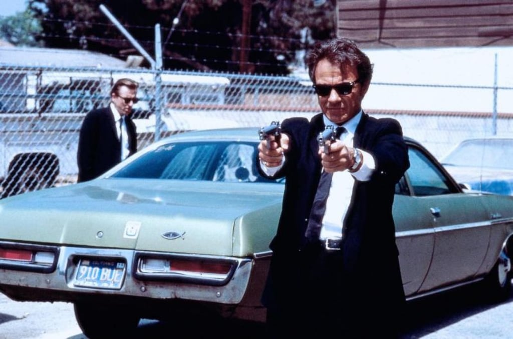 Harvey Keitel, right, and Tim Roth in a still from Reservoir Dogs. Photo: Handout