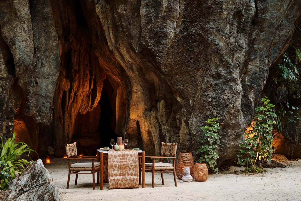 Cave dinner private dining experience at Lagen Island Resort, El Nido. Photo: Handout