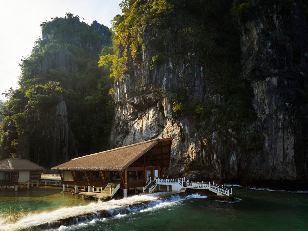 The Boathouse arrival area at Lagen Island Resort. Photo: Handout