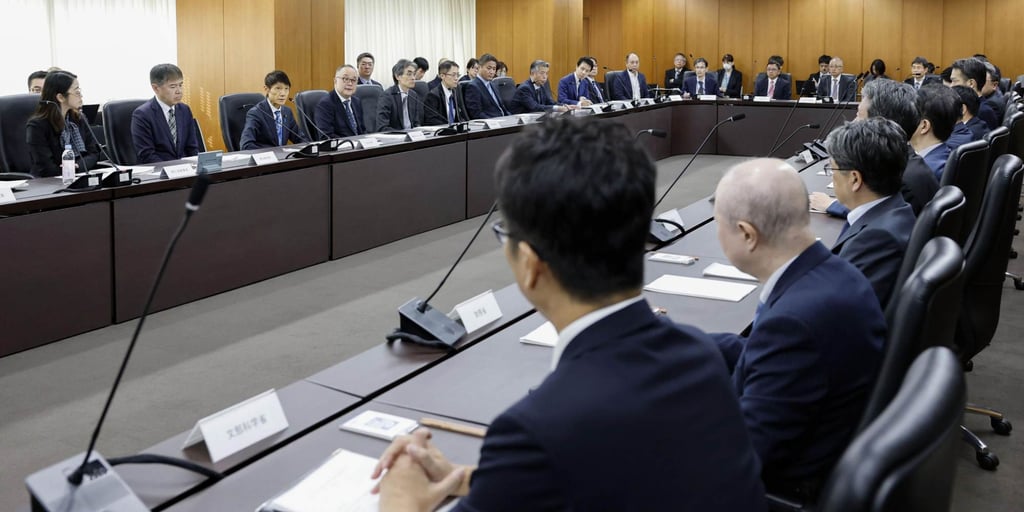 Japanese ministry and agency officials meet in Tokyo on October 8 to discuss a series of data breaches. Photo: Kyodo