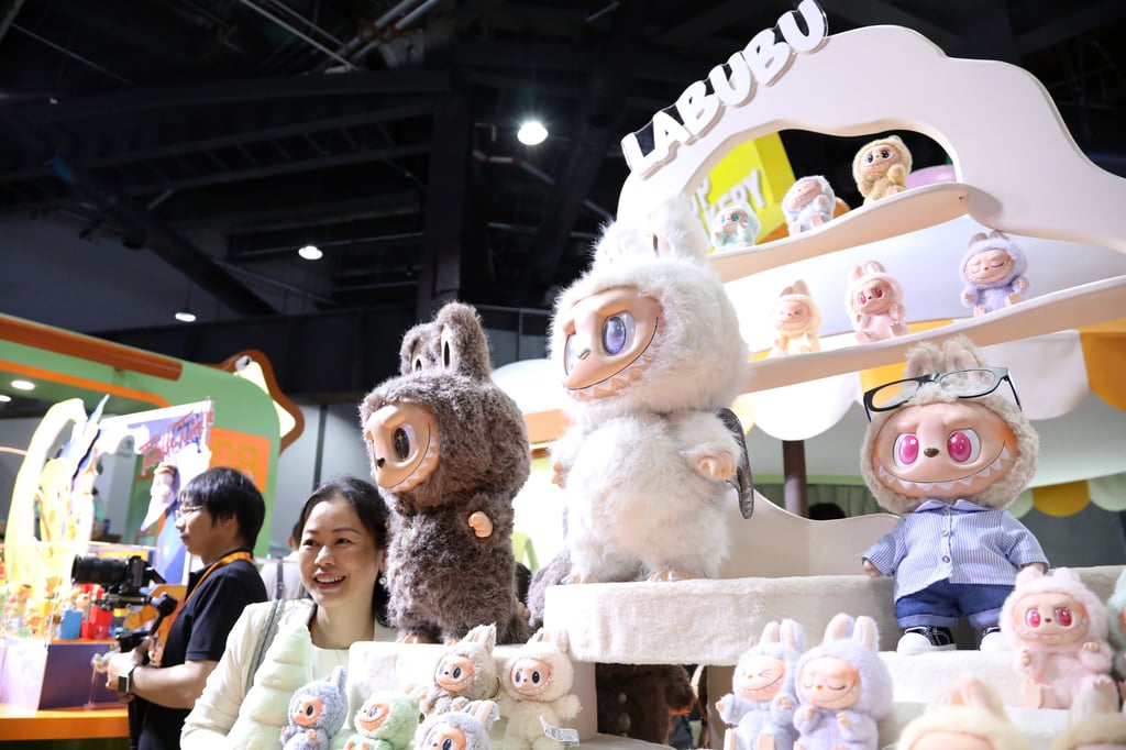 A Pop Mart booth during an international trade show in Beijing in 2025. Photo: Xinhua A Pop Mart booth during an international trade show in Beijing in 2025. Photo: Xinhua