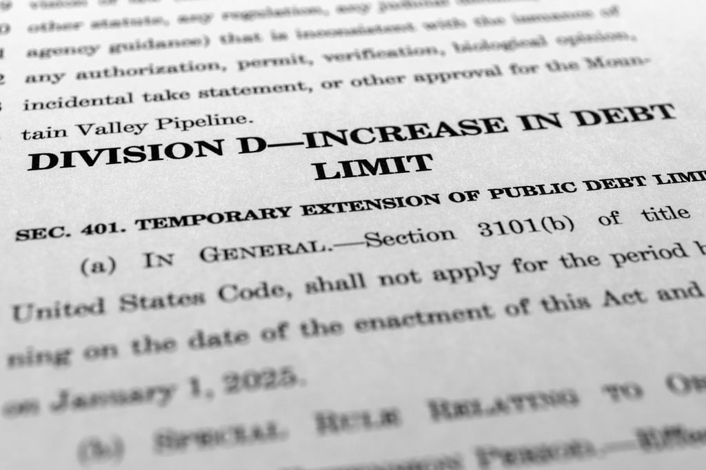 The draft of a bill that then US president Joe Biden and then House speaker Kevin McCarthy negotiated to raise the nation’s debt ceiling is shown on May 29, 2023. Photo: AP