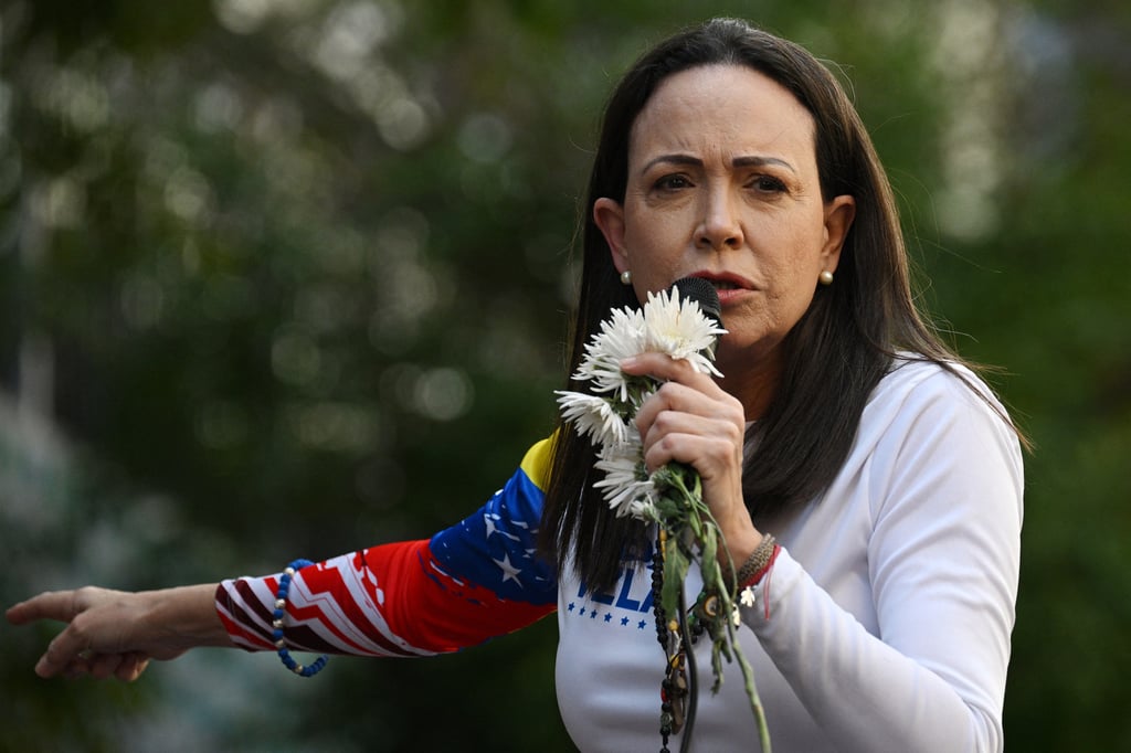 Venezuelan opposition leader Maria Corina Machado has criticised the Trump administration’s oil deal in Venezuela. Photo: AFP/Getty Images/TNS