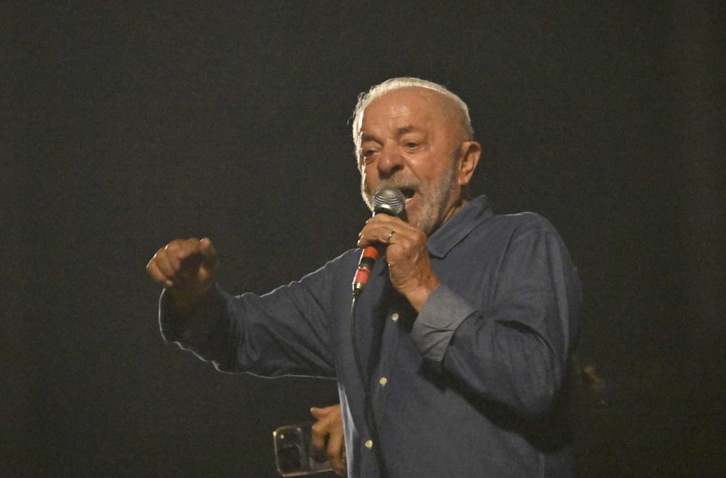Luiz Inacio Lula da Silva delivers a speech to supporters after winning the presidential run-off election in Sao Paulo, Brazil, on Sunday. Photo: AFP Luiz Inacio Lula da Silva delivers a speech to supporters after winning the presidential run-off election in Sao Paulo, Brazil, on Sunday. Photo: AFP