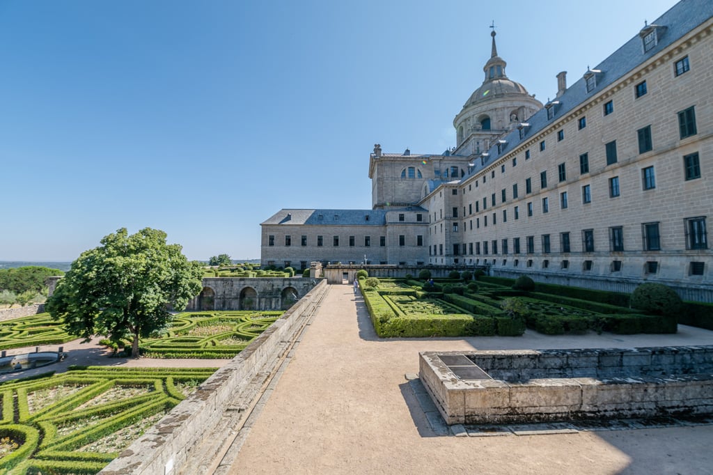 San Lorenzo de El Escorial in the municipality of Madrid. The 16th-century monastery is a Unesco World Heritage site.