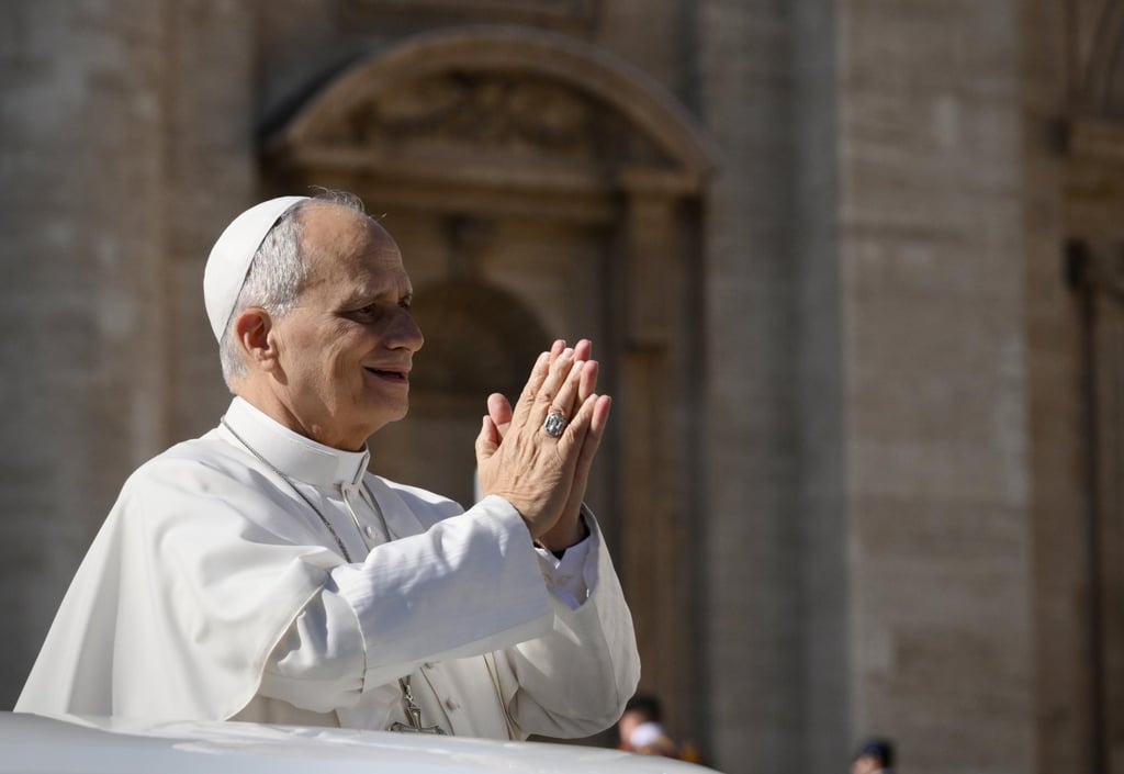 Pope Leo leaves after leading his weekly general audience in Vatican City on Wednesday. The US-born pontiff submitted an early mail-in ballot from Chicago for the midterm elections. Photo: EPA Pope Leo leaves after leading his weekly general audience in Vatican City on Wednesday. The US-born pontiff submitted an early mail-in ballot from Chicago for the midterm elections. Photo: EPA
