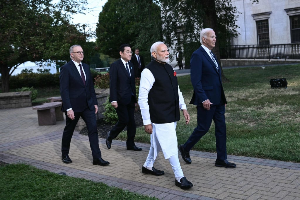 The previous Quad leaders’ summit took place in September 2024 in Wilmington, Delaware, the hometown of former US president Joe Biden. Photo: AFP The previous Quad leaders’ summit took place in September 2024 in Wilmington, Delaware, the hometown of former US president Joe Biden. Photo: AFP