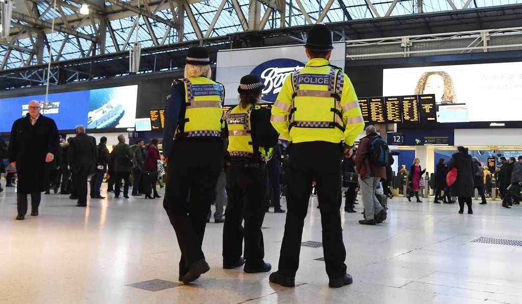 Police at Waterloo Station in London on March 5, 2019. Photo: EPA Police at Waterloo Station in London on March 5, 2019. Photo: EPA