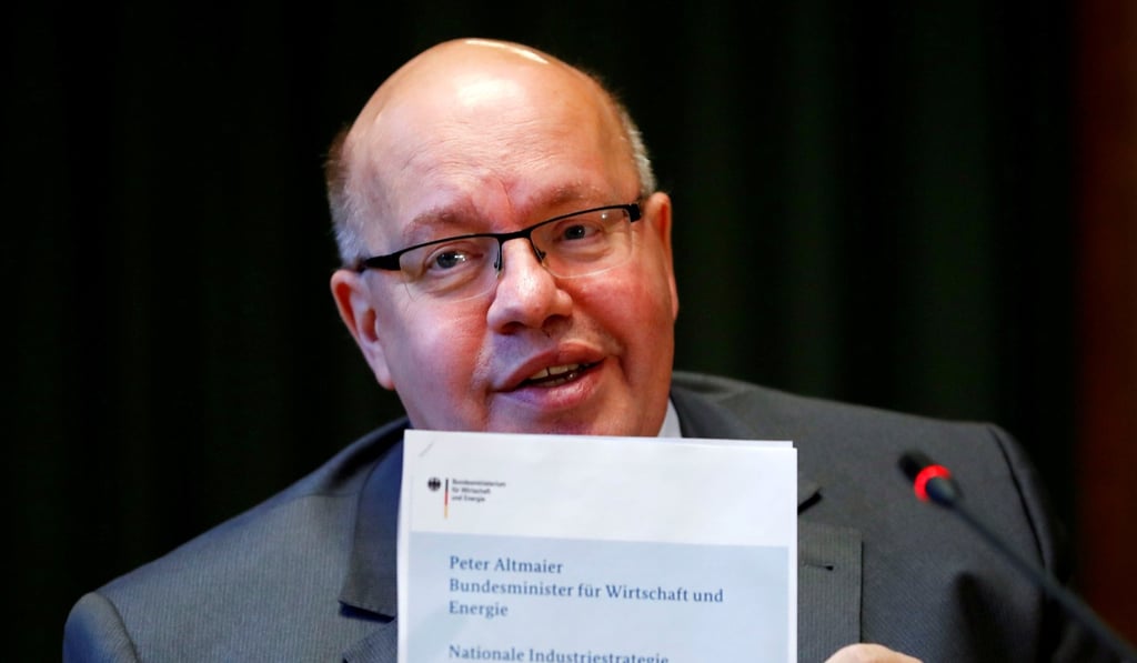 German Economy Minister Peter Altmaier (shown on February 5) was reportedly told that the US might cut back its intelligence sharing with Berlin if Germany used Huawei to help build its 5G network. Photo: Reuters