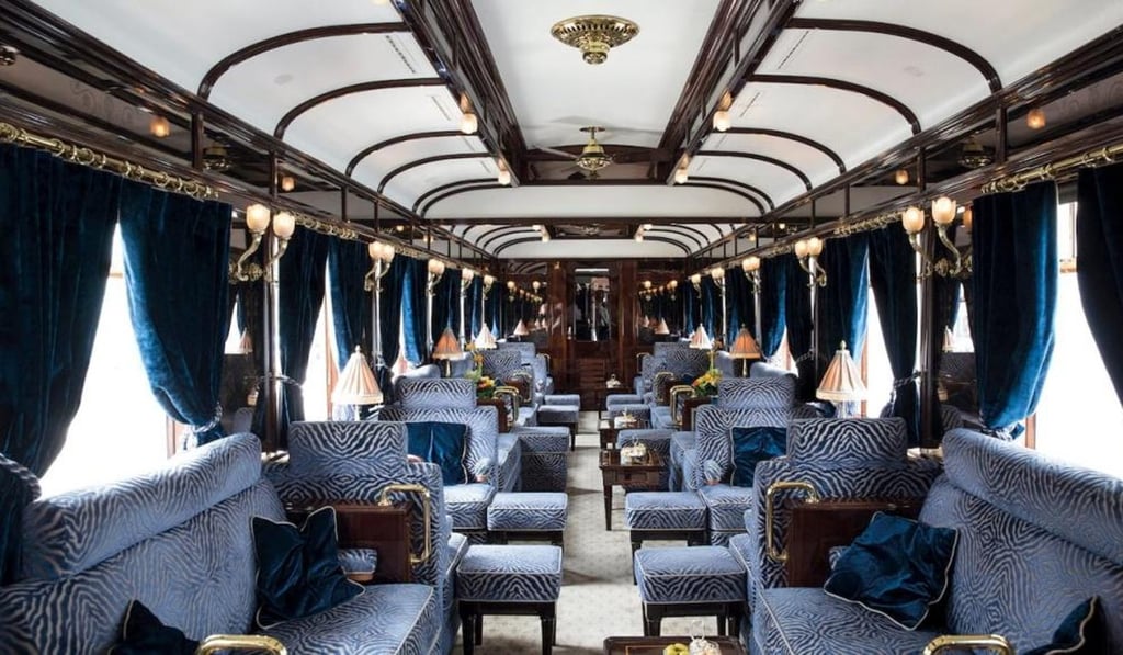 Enjoy the train’s art deco design and old-world feel. Enjoy the train’s art deco design and old-world feel.