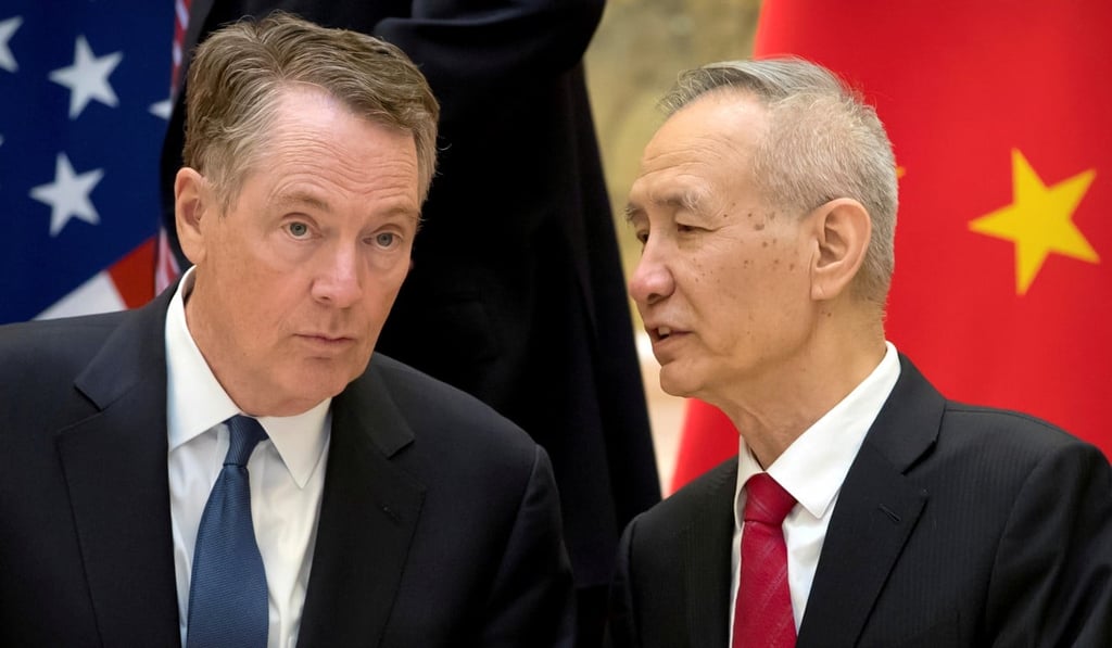 Chinese Vice-Premier Liu He and US Trade Representative Robert Lighthizer are key players who may reach a deal that US exporters need to get oil onto tankers and out to key markets. Photo: Reuters