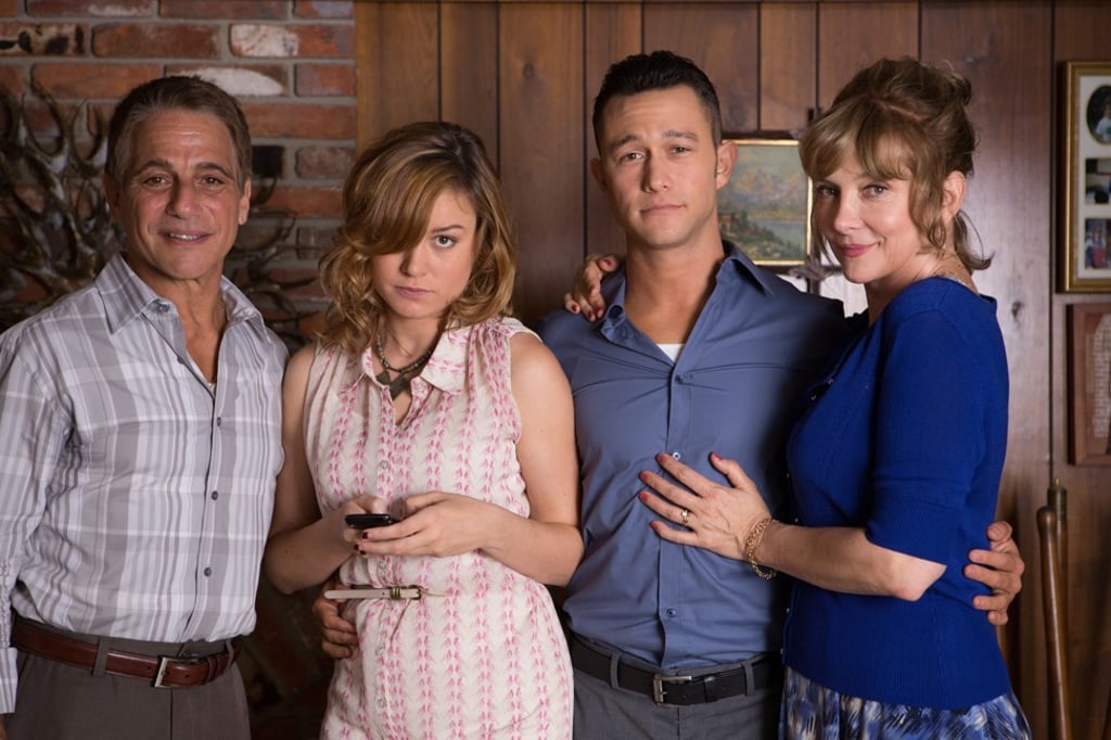 Brie Larson (second from left) in the 2013 drama/romance ‘Don Jon’, starring alongside Joseph Gordon-Levitt (third from left)