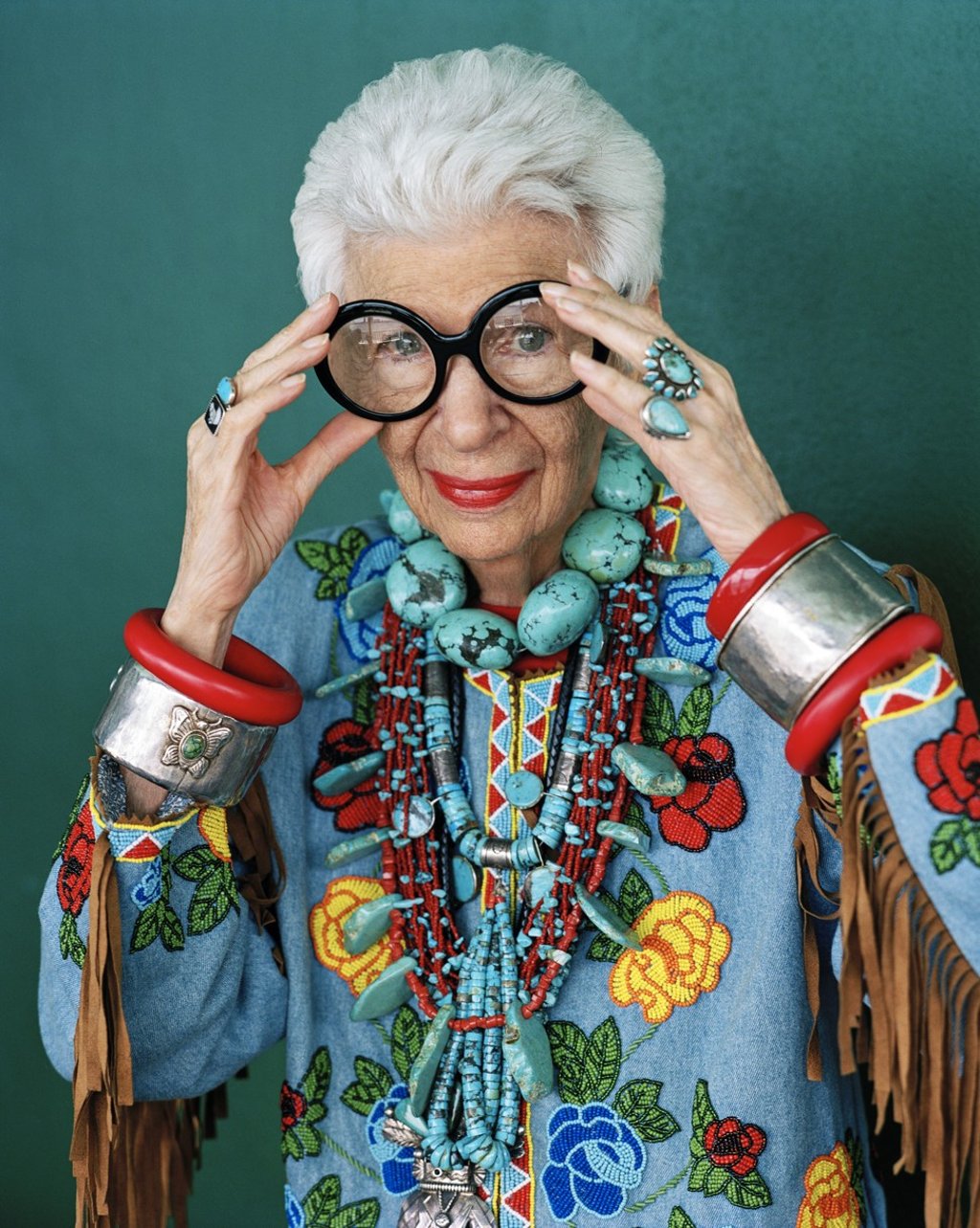 Nonagenarian style icon Iris Apfel. Photo: Landmark