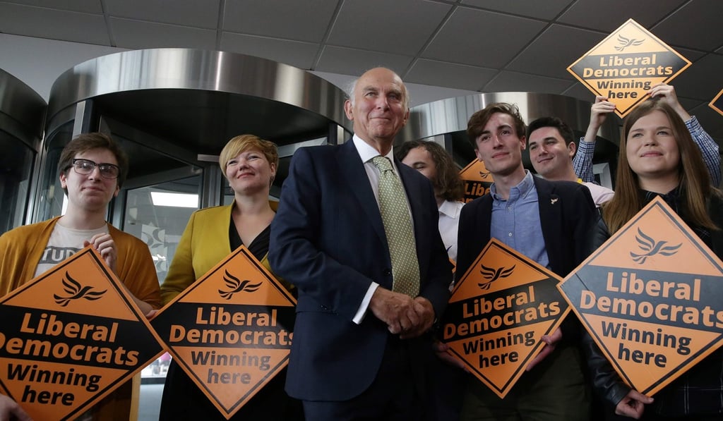 Leader of the Liberal Democrats, Vince Cable poses as he attends the party’s annual conference in Brighton. Photo: AFP