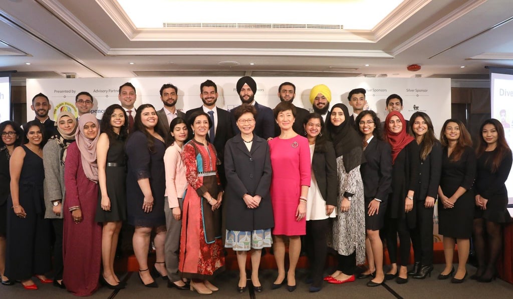 Hong Kong Chief Executive Carrie Lam with awards recipients. Photo: Dickson Lee