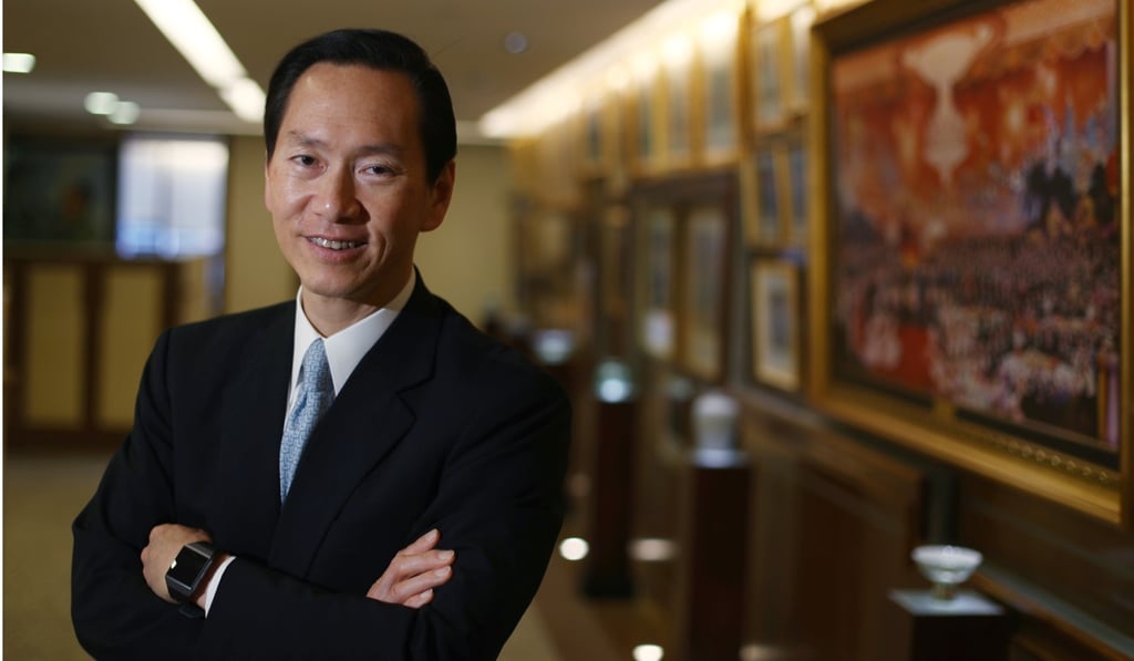 Bernard Chan, president of Asia Financial Holdings, says it is mandatory for all drivers to buy third party motor insurance when using the Hong Kong-Zhuhai-Macau Bridge. Photo: Nora Tam