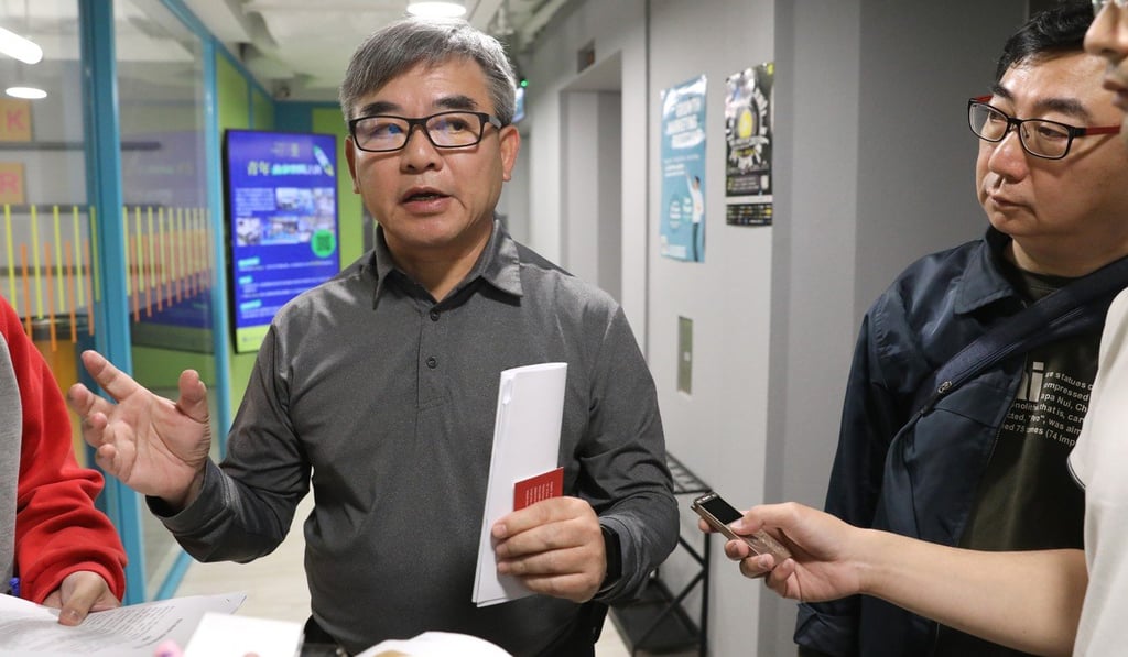 Ringo Yu, president of the Hong Kong Institution of Engineers, made an unexpected appearance at the press conference. Photo: Dickson Lee