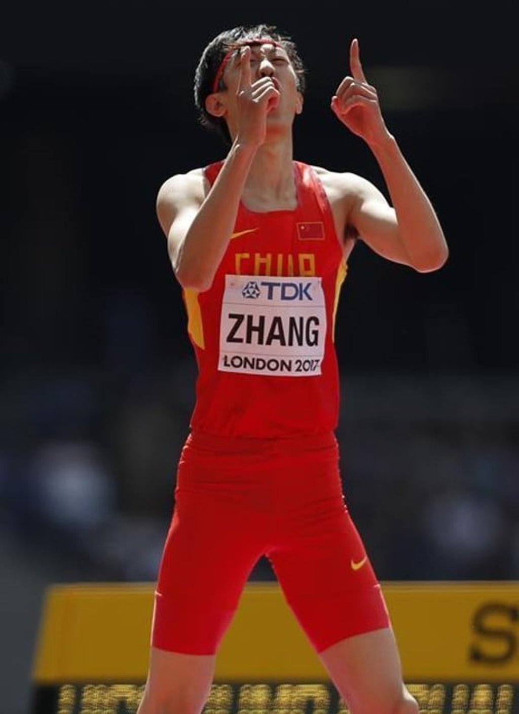 Zhang Guowei competes in London. Photo: Xinhua Zhang Guowei competes in London. Photo: Xinhua