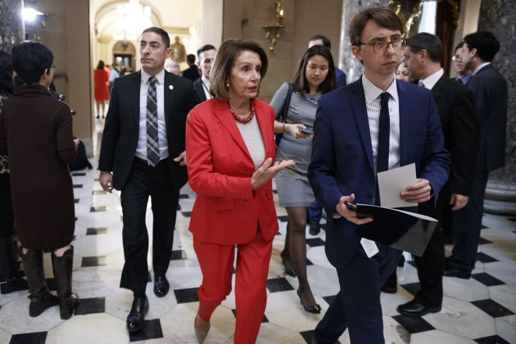 US House speaker Nancy Pelosi rocks the look in January. Photo: EPA