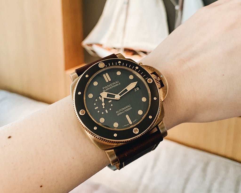 Panerai s new Bronzo PAM 968 Submersible watch as we get hands on with it South China Morning Post