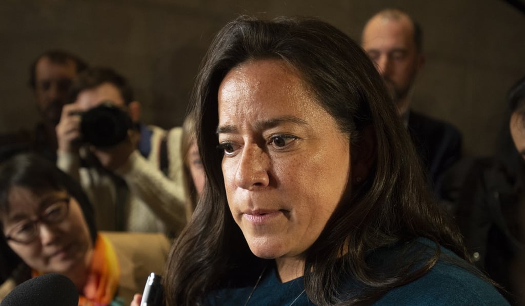 In this February 27, 2019, file photo, Jody Wilson-Raybould speaks with the media after appearing in front of the Justice committee in Ottawa, Ontario. Photo: AP/Adrian Wyld/The Canadian Press