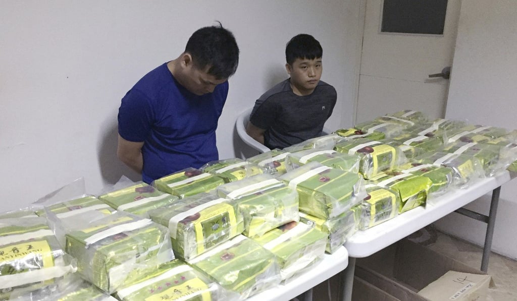 The drugs were concealed in tea wrappers. Photo: AP The drugs were concealed in tea wrappers. Photo: AP