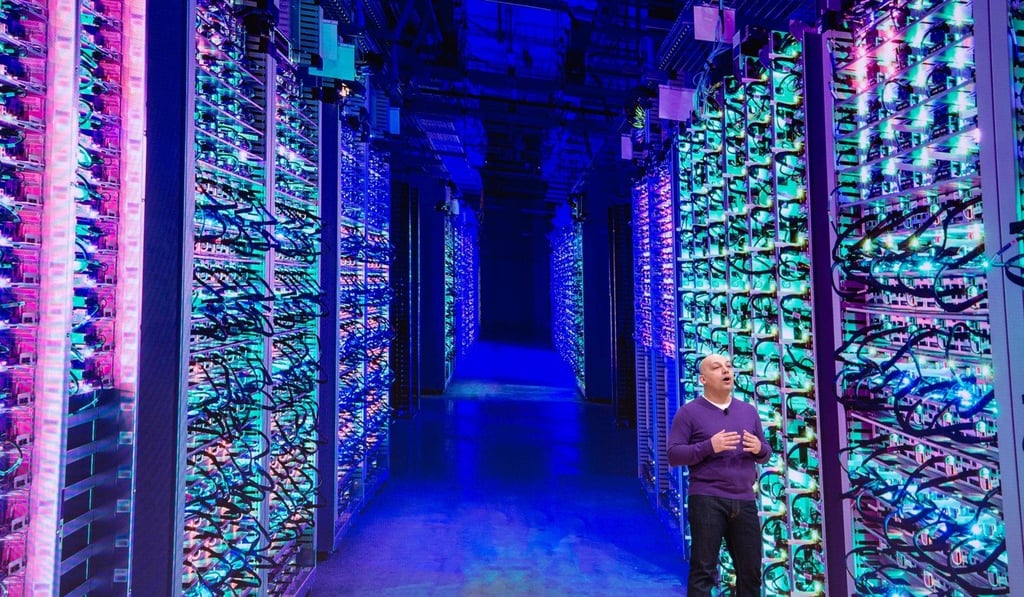 Google Vice-President Majd Bakar speaks onstage during the annual Game Developers Conference at Moscone Centre in San Francisco on Tuesday. Photo: AFP