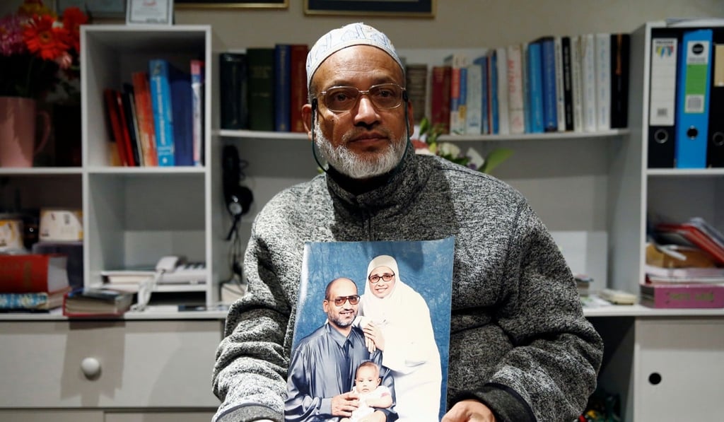 Farid Ahmed’s wife was shot while standing outside the mosque. Photo: Reuters