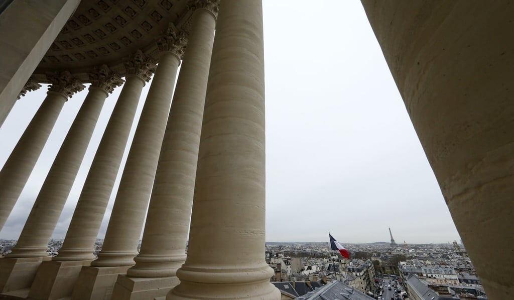 A view of the Paris skyline from the colonnade of the Pantheon Dome after its restoration. Photo: Reuters