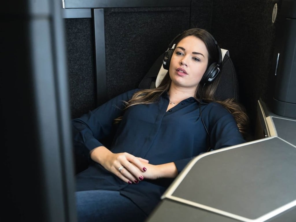 The ‘Club Suite’ seats feature their own doors, the ability to convert into beds, increased storage space, and 18.5-inch screens. The ‘Club Suite’ seats feature their own doors, the ability to convert into beds, increased storage space, and 18.5-inch screens.