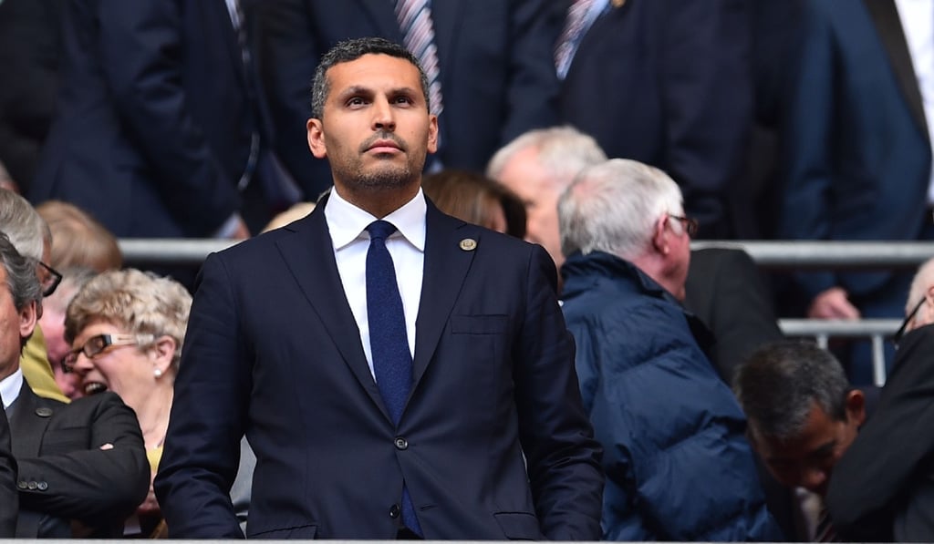 Khaldoon Al Mubarak, who is also the chairman of Manchester City, looks on during an FA Cup semi-final between Arsenal and Manchester City on April 23, 2017. Photo: AFP