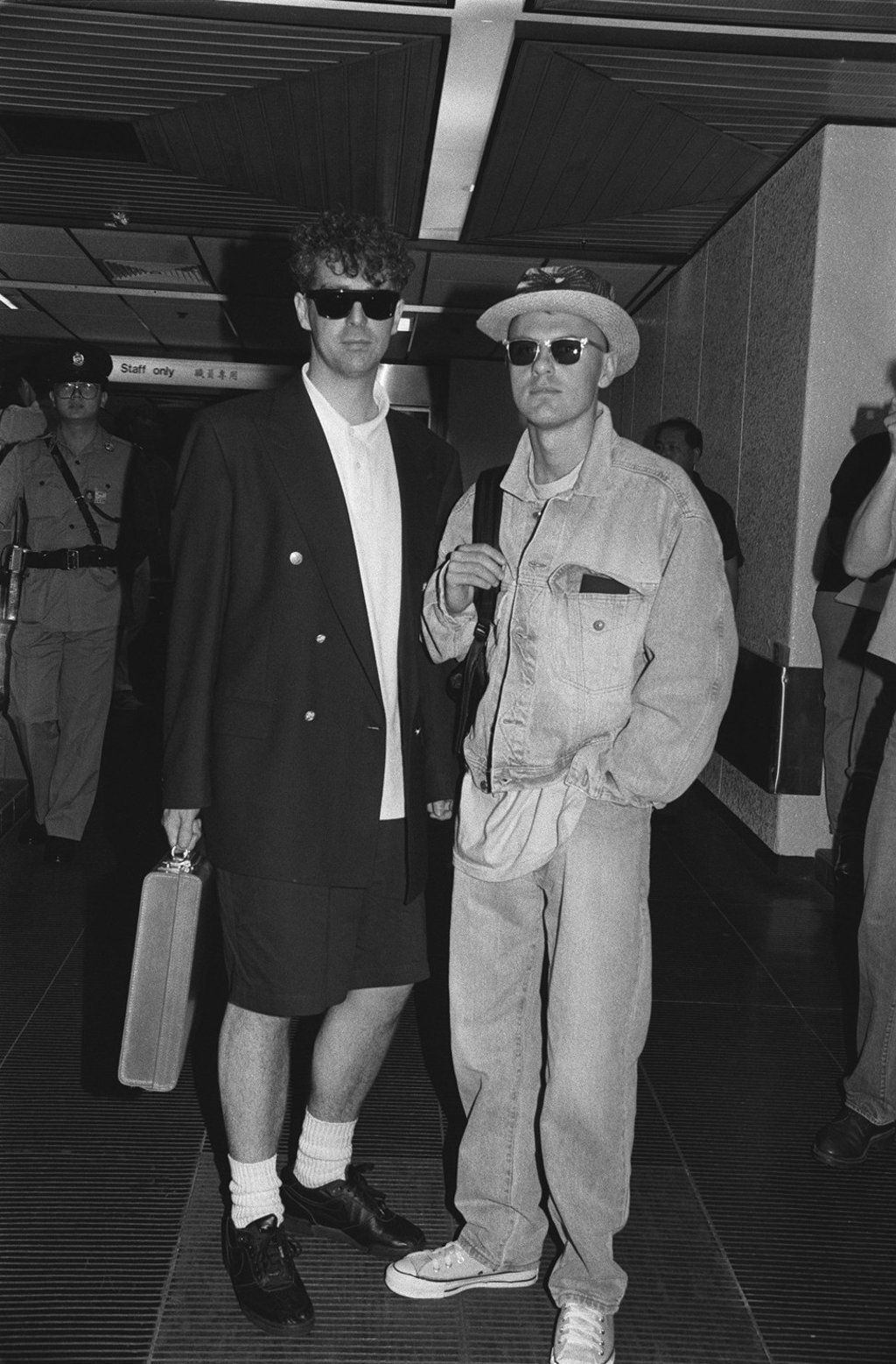 Neil Tennant (left) and Chris Lowe in Hong Kong three days before their June 29, 1989 show. Photo: Oliver Tsang